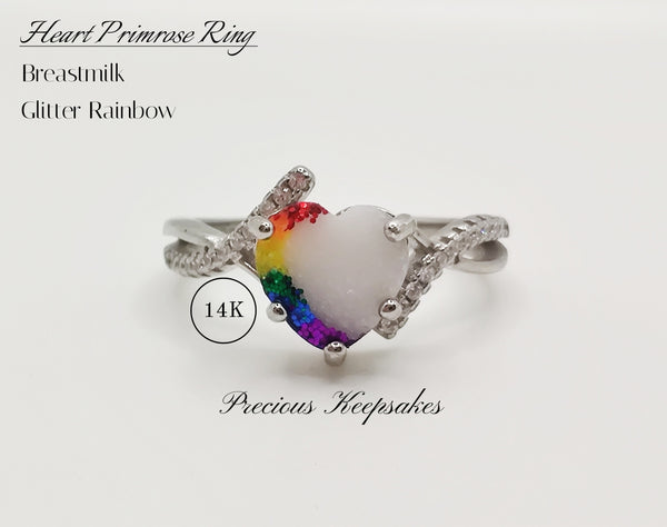 Heart Primrose Ring 14K