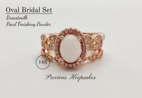 Oval Bridal Set 14K