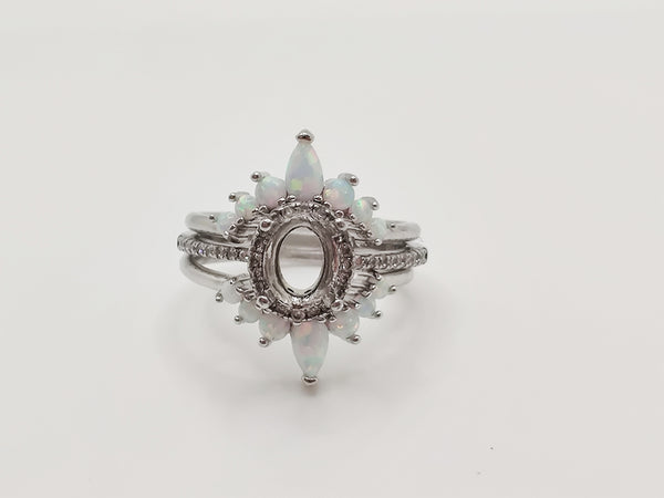 Opal Band Ring