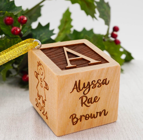 Baby Ornament Keepsake Block