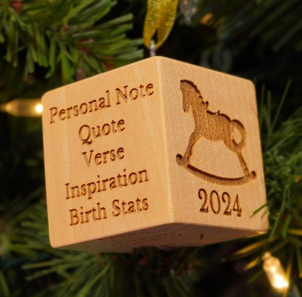 Baby Ornament Keepsake Block
