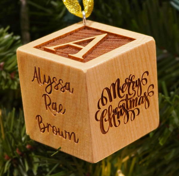 Baby Ornament Keepsake Block
