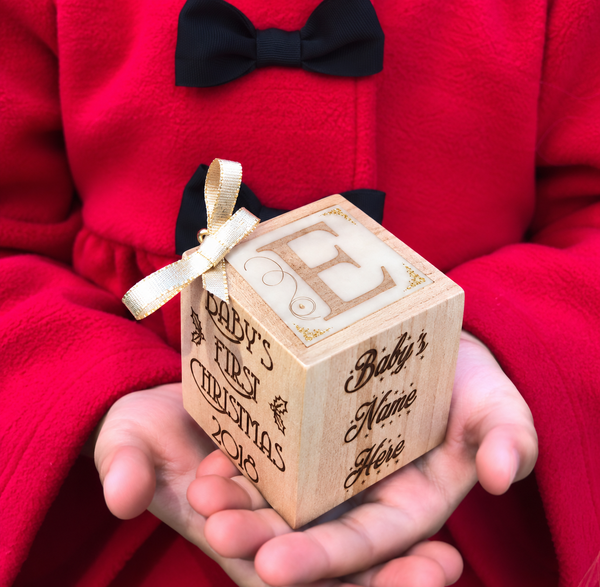 Baby Ornament Keepsake Block