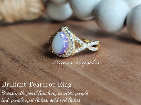 Brilliant Teardrop Ring