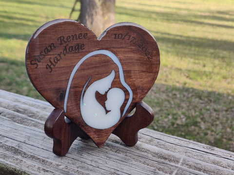 Mother & Baby with Custom Name