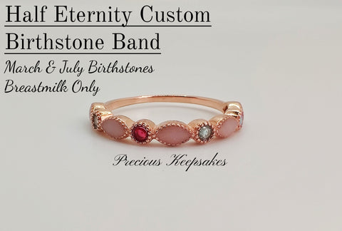 Custom Birthstone Band (Half Eternity)