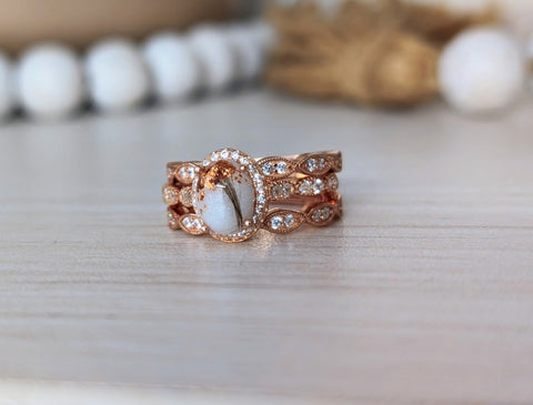 Oval Bridal Set