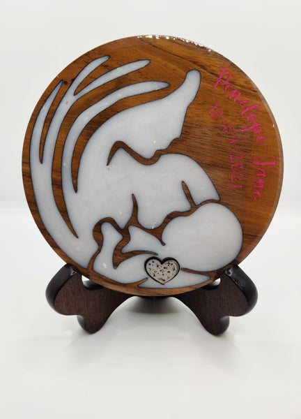 Breastfeeding Mother Wood Plaque (circle design)