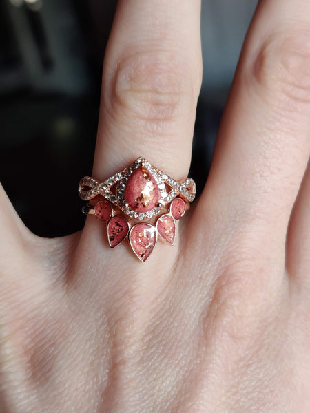 Brilliant Teardrop Ring and Avery Band