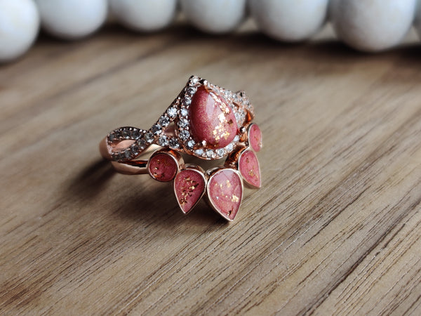 Brilliant Teardrop Ring and Avery Band