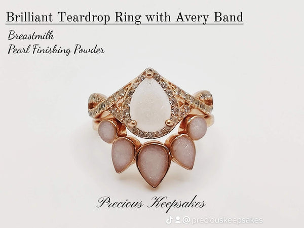 Brilliant Teardrop Ring and Avery Band