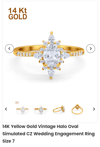 Starburst Ring 14K