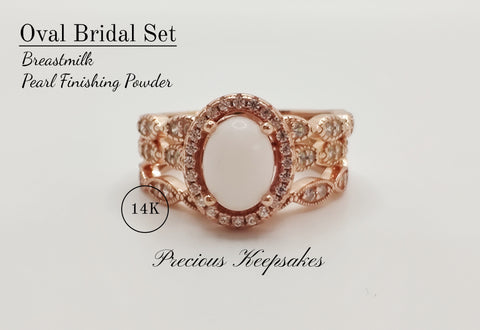 Oval Bridal Set 14K