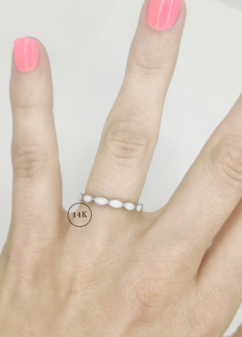 Princess Stackable Ring 14K