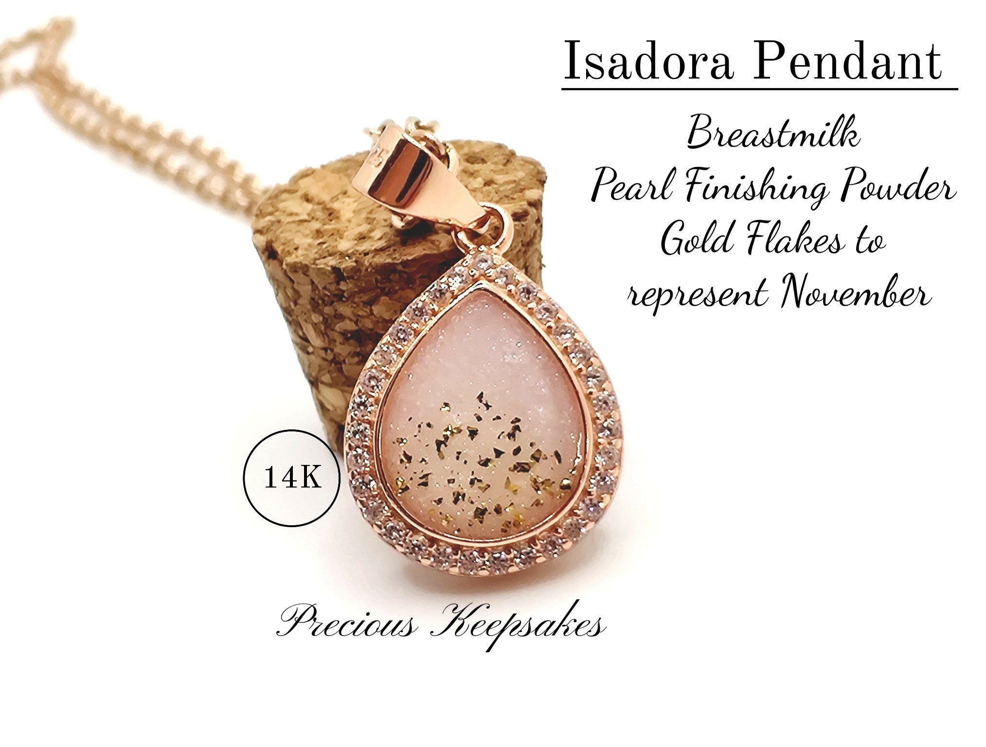 Isadora Pendant 14 K (chain not included)