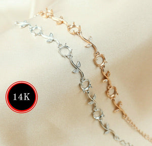 Four Stone Bracelet 14K