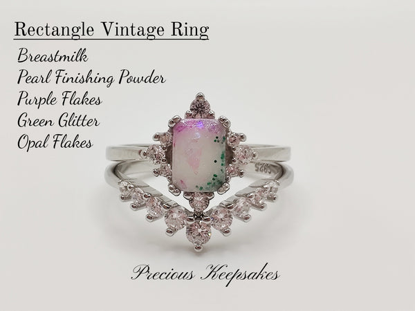 Vintage Rectangle Ring Sizes 5