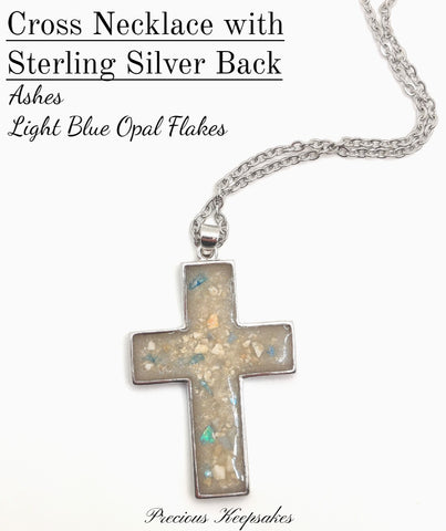 Cross Neckalce with Sterling Silver Back