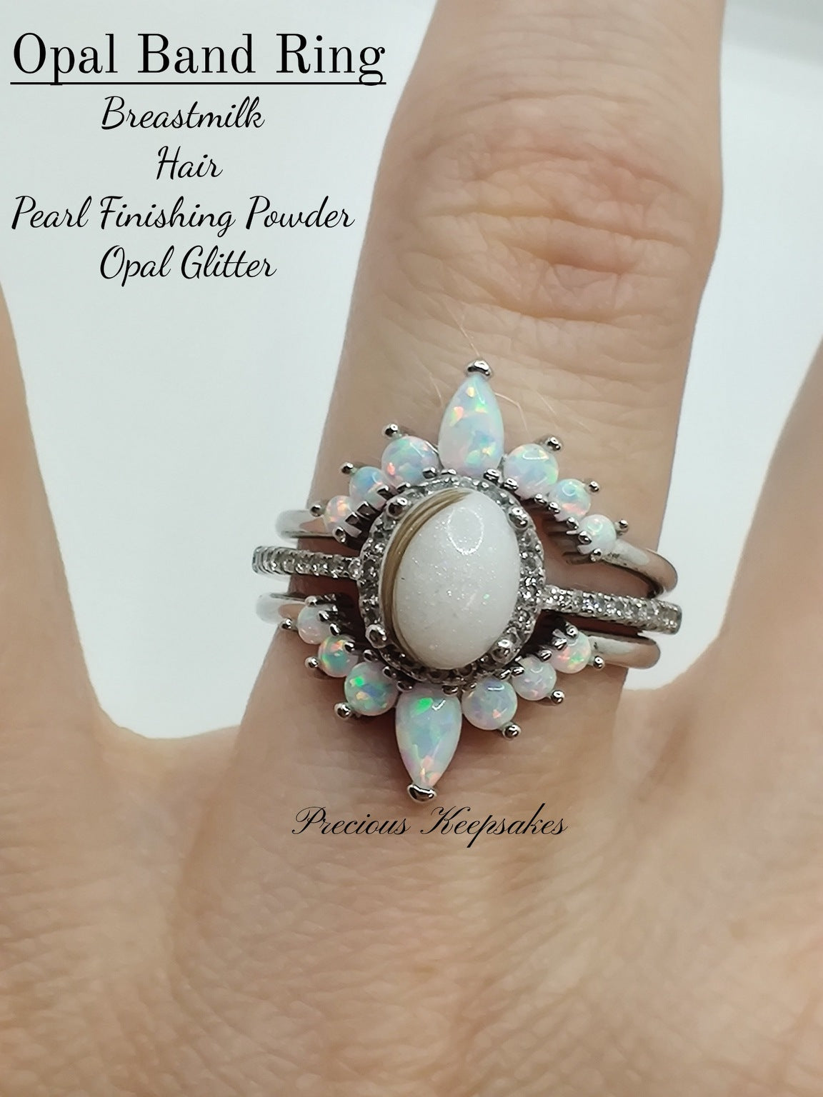 Opal Band Ring