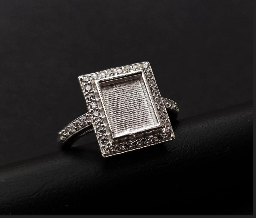 Rectangle Blank Ring