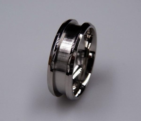 Tungsten Ring 8mm Wide, 4mm Channel