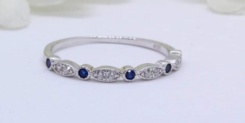 Blue Birthstone Band